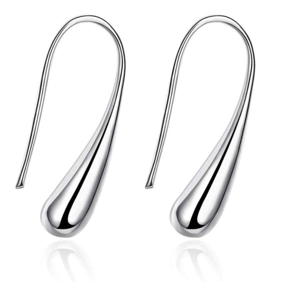925 Silver Water Drop Earrings - Picture 4 of 11